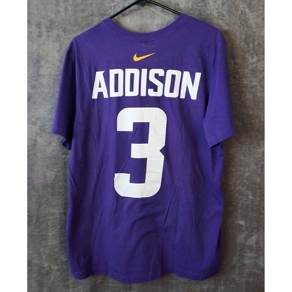 NWT  Nike Adult Men's Medium #3 Jordon‎ Addison Purple Minnesota Vikings T Shirt - Picture 2 of 12